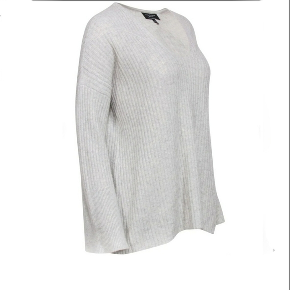 Rag & Bone - Ribbed Bell Sleeve Cashmere Sweater - Picture 2 of 9